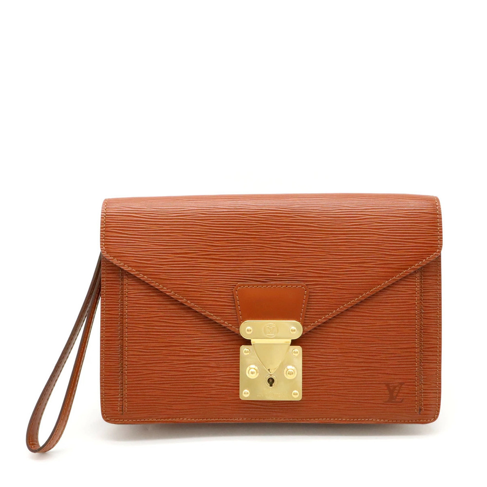 LOUIS VUITTON Epi Serie Dragonne Shoulder Bag Leather Kenya Brown